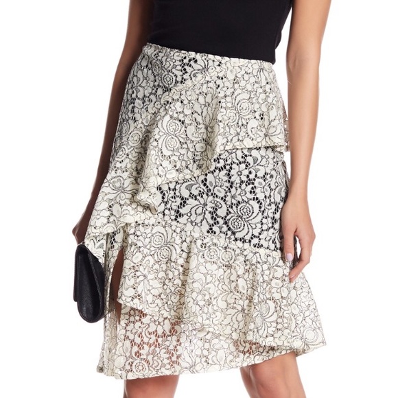 Nanette Lepore Dresses & Skirts - Nanette Lepore Lace Frill Skirt 6